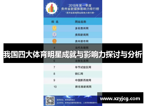 我国四大体育明星成就与影响力探讨与分析